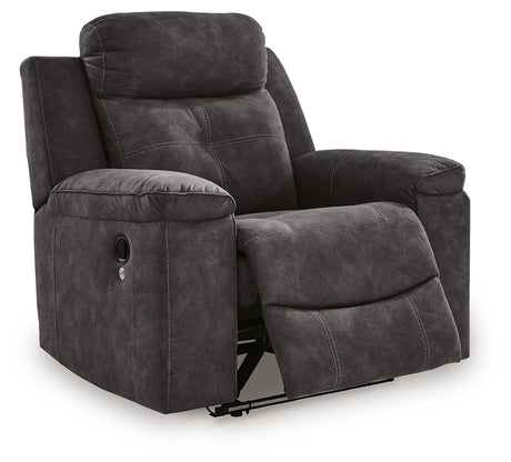 Brysonview Charcoal Zero Wall Recliner by Ashley at Eve Furniture