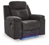 Brysonview Charcoal Zero Wall Recliner by Ashley at Eve Furniture