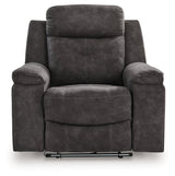 Brysonview Charcoal Zero Wall Recliner by Ashley at Eve Furniture