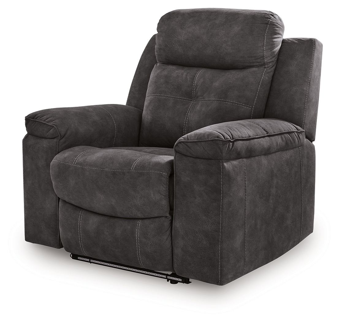 Brysonview Charcoal Zero Wall Recliner by Ashley at Eve Furniture
