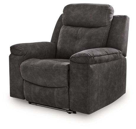 Brysonview Charcoal Zero Wall Recliner by Ashley at Eve Furniture