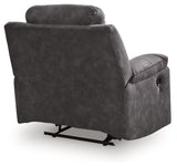 Brysonview Charcoal Zero Wall Recliner by Ashley at Eve Furniture