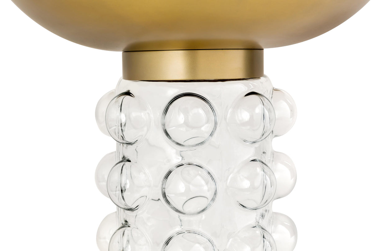 Bubble Glass and Brass Side Table by TOV Furniture at Eve Furniture