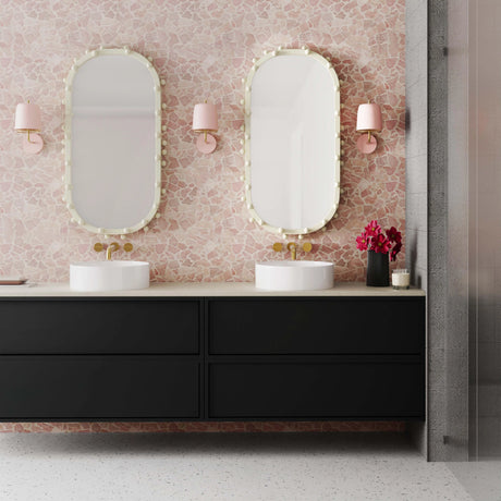Bubbles Ivory Oval Wall Mirror by TOV Furniture at Eve Furniture