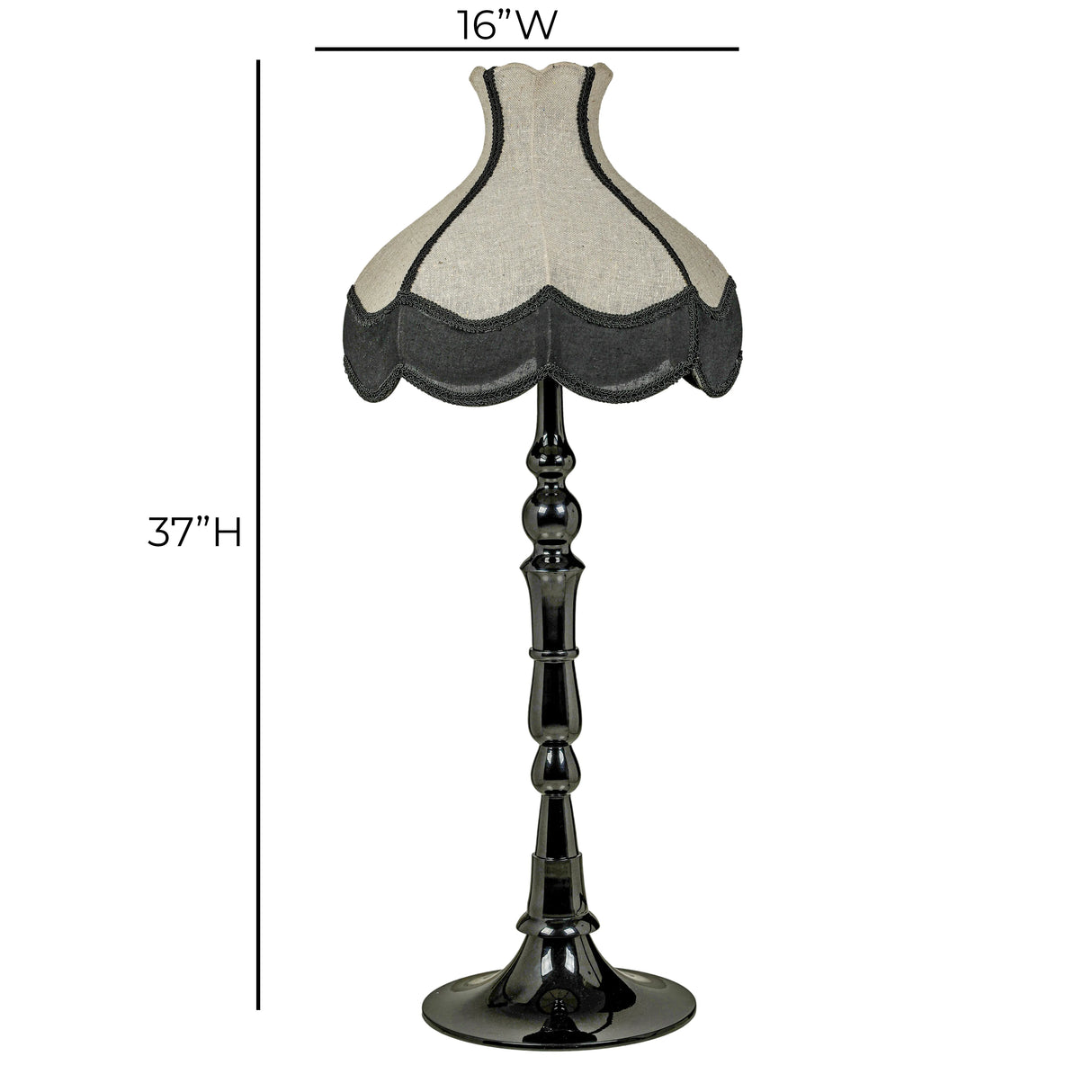 Buchanan Black Aluminium Table Lamp by TOV Furniture at Eve Furniture