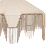 Buchanan Fabric Fringed Angled Pendant Light by TOV Furniture at Eve Furniture