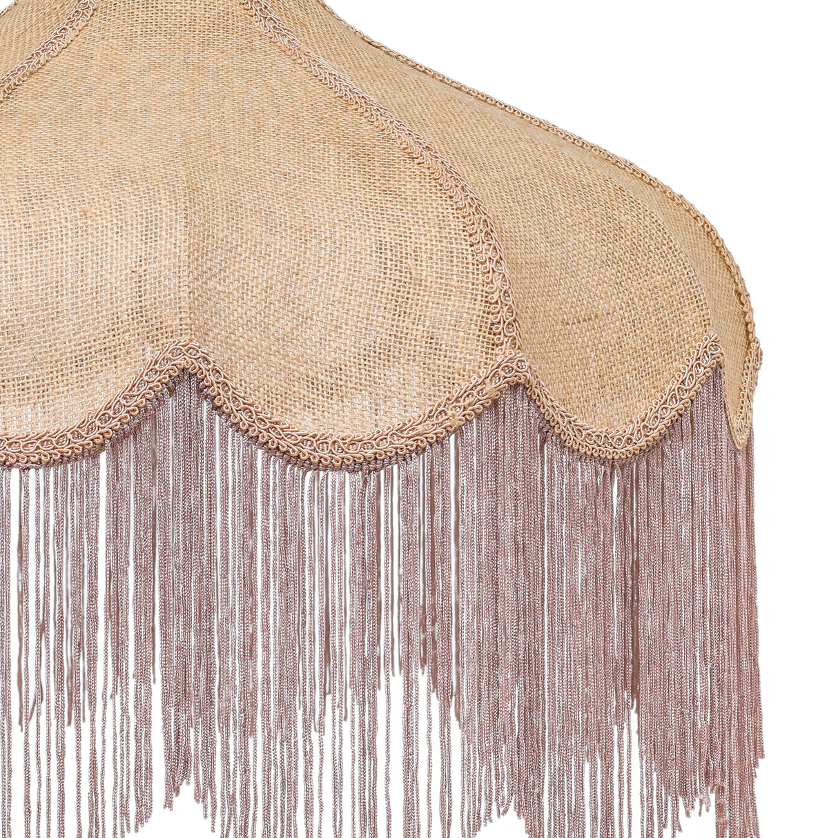 Buchanan Jute Fringed Scalloped Pendant Light by TOV Furniture at Eve Furniture