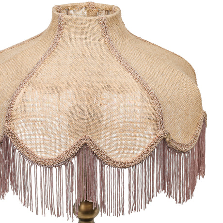 Buchanan Jute Fringed Scalloped Table Lamp by TOV Furniture at Eve Furniture