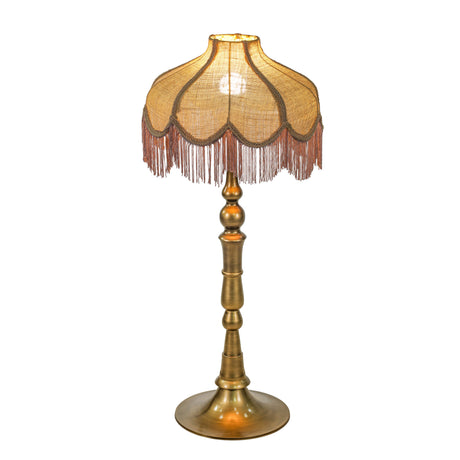 Buchanan Jute Fringed Scalloped Table Lamp by TOV Furniture at Eve Furniture