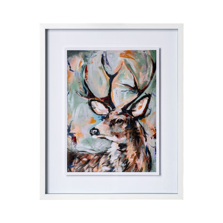 Buck by Altamura a Hand Embellished Textured Framed Art Print Matted under Glass by Mercana at Eve Furniture