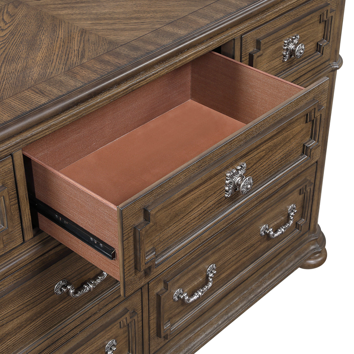 Buckingham Brown Dresser by Homelegance at Eve Furniture