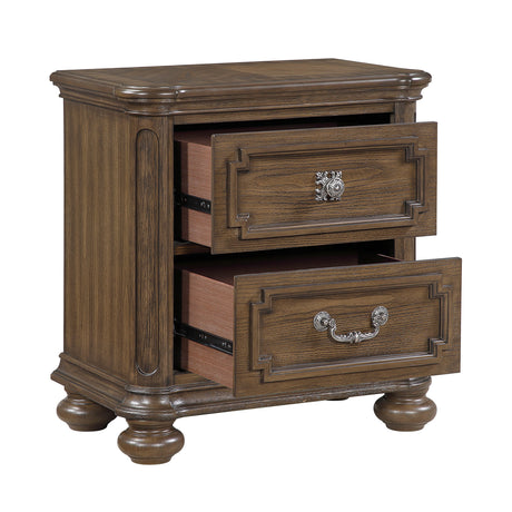 Buckingham Brown Nightstand by Homelegance at Eve Furniture