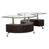 Buckley Cappuccino 3-Piece Coffee Table/Stools Set