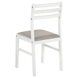 Bucknell White 3-Piece Round Drop Leaf Dining Room Set by Coaster at Eve Furniture