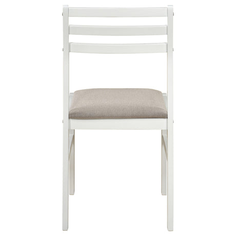 Bucknell White 3-Piece Round Drop Leaf Dining Room Set by Coaster at Eve Furniture