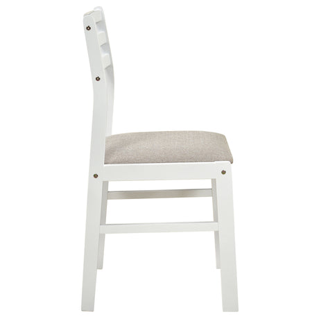 Bucknell White 3-Piece Round Drop Leaf Dining Room Set by Coaster at Eve Furniture