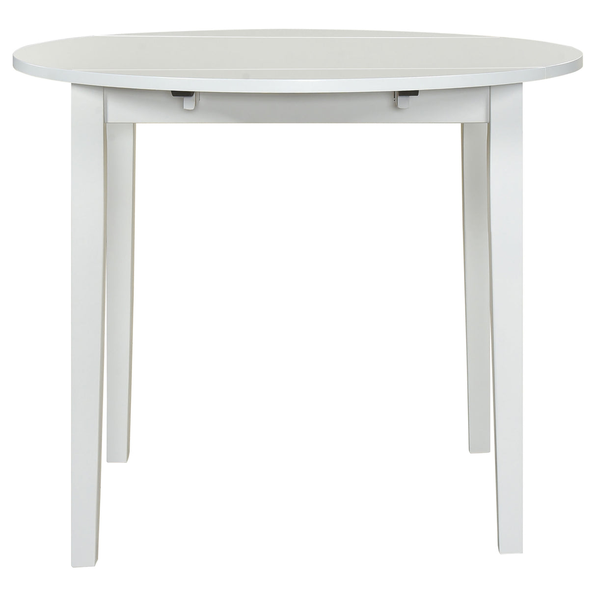 Bucknell White 3-Piece Round Drop Leaf Dining Room Set by Coaster at Eve Furniture