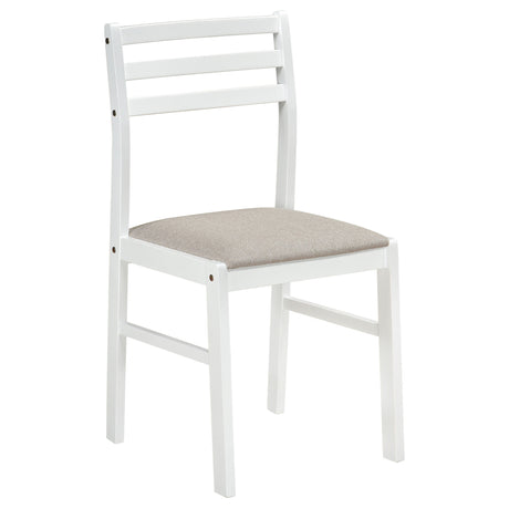 Bucknell White 3-Piece Round Drop Leaf Dining Room Set by Coaster at Eve Furniture