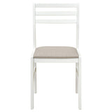 Bucknell White 3-Piece Round Drop Leaf Dining Room Set by Coaster at Eve Furniture