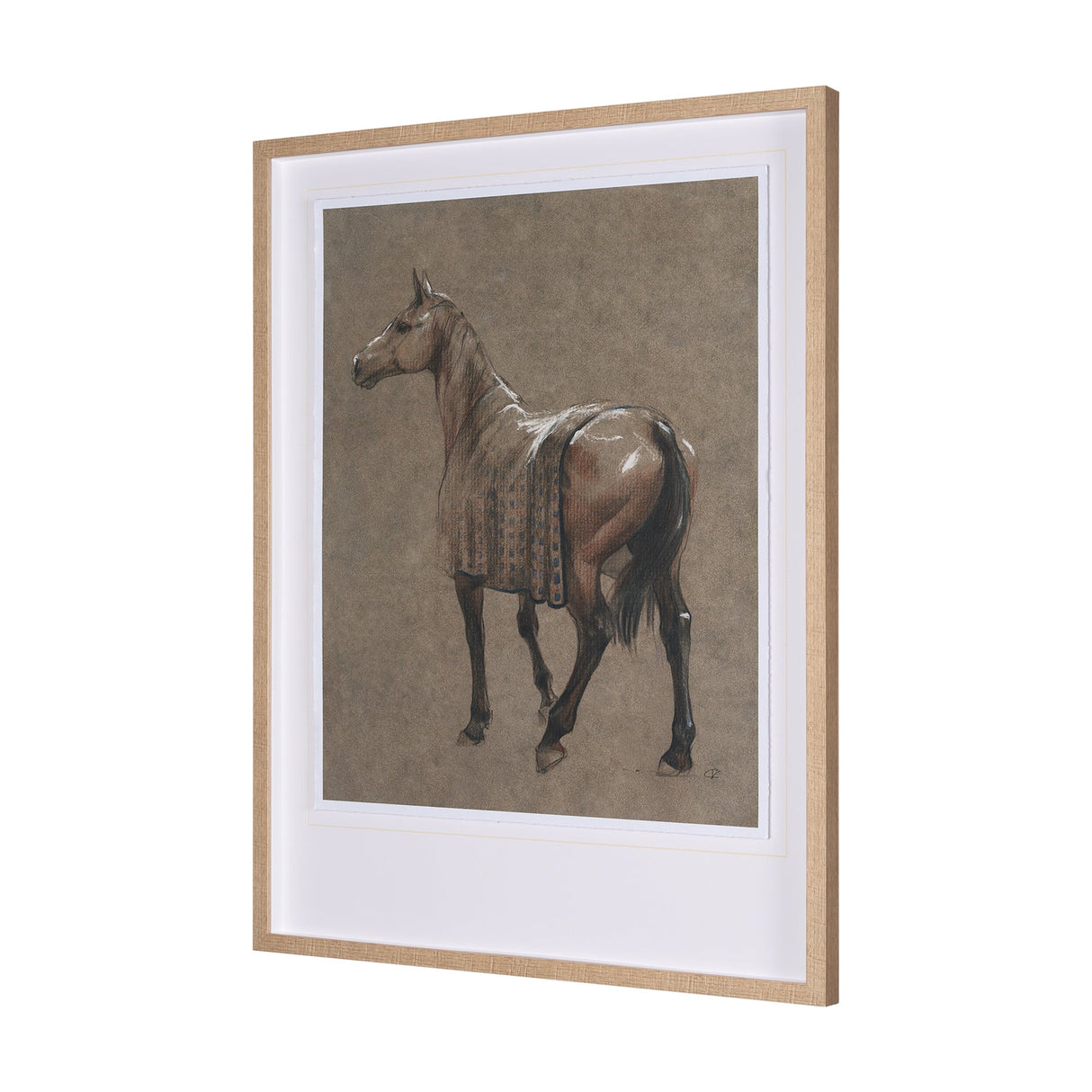 Buckskin Blanket by Mercana Studio a Hand Embellished Textured Framed Art Print by Mercana at Eve Furniture