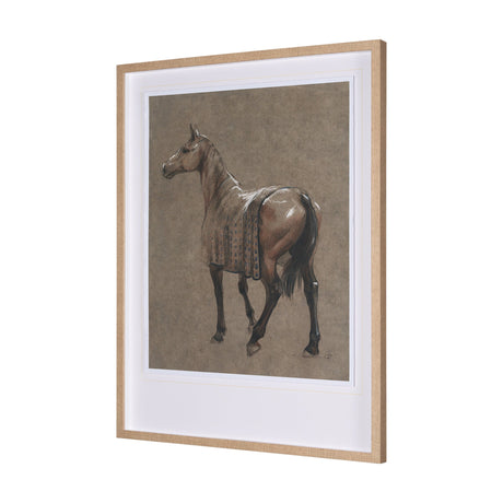 Buckskin Blanket by Mercana Studio a Hand Embellished Textured Framed Art Print by Mercana at Eve Furniture