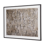 Buckskin by Mercana Studio Hand-Embellished Textured Framed Artwork Matted Under Glass by Mercana at Eve Furniture