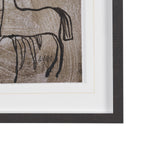 Buckskin by Mercana Studio Hand-Embellished Textured Framed Artwork Matted Under Glass by Mercana at Eve Furniture