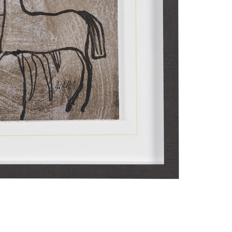 Buckskin by Mercana Studio Hand-Embellished Textured Framed Artwork Matted Under Glass by Mercana at Eve Furniture
