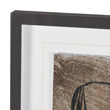 Buckskin by Mercana Studio Hand-Embellished Textured Framed Artwork Matted Under Glass by Mercana at Eve Furniture