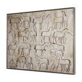 Buckskin by Mercana Studio Hand-Embellished Textured Framed Canvas Artwork by Mercana at Eve Furniture