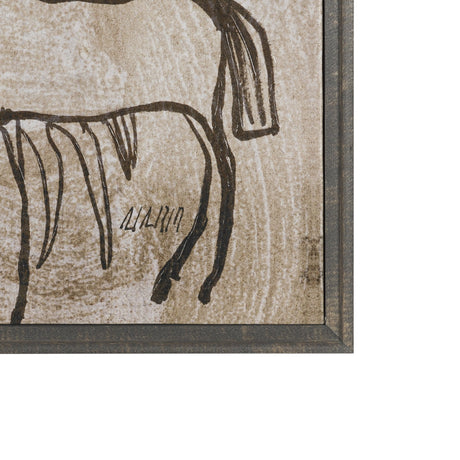 Buckskin by Mercana Studio Hand-Embellished Textured Framed Canvas Artwork by Mercana at Eve Furniture