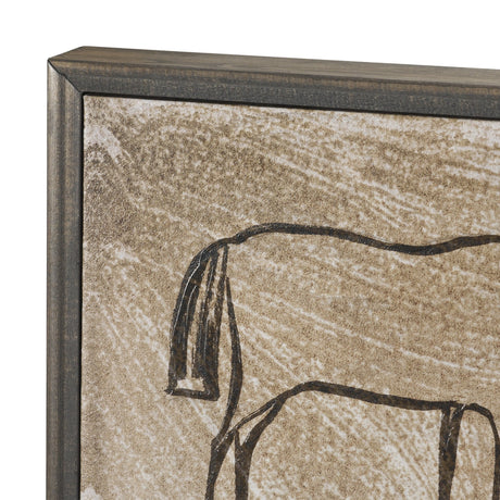 Buckskin by Mercana Studio Hand-Embellished Textured Framed Canvas Artwork by Mercana at Eve Furniture