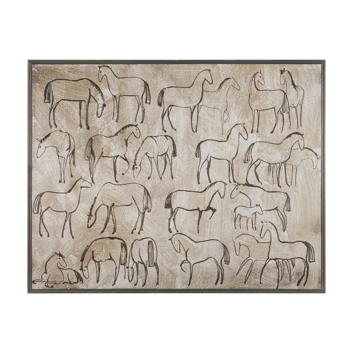Buckskin by Mercana Studio Hand-Embellished Textured Framed Canvas Artwork by Mercana at Eve Furniture