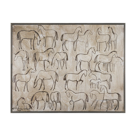 Buckskin by Mercana Studio Hand-Embellished Textured Framed Canvas Artwork by Mercana at Eve Furniture