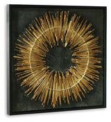 Buddins Black/Gold Finish Wall Art by Ashley at Eve Furniture