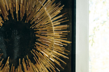 Buddins Black/Gold Finish Wall Art by Ashley at Eve Furniture