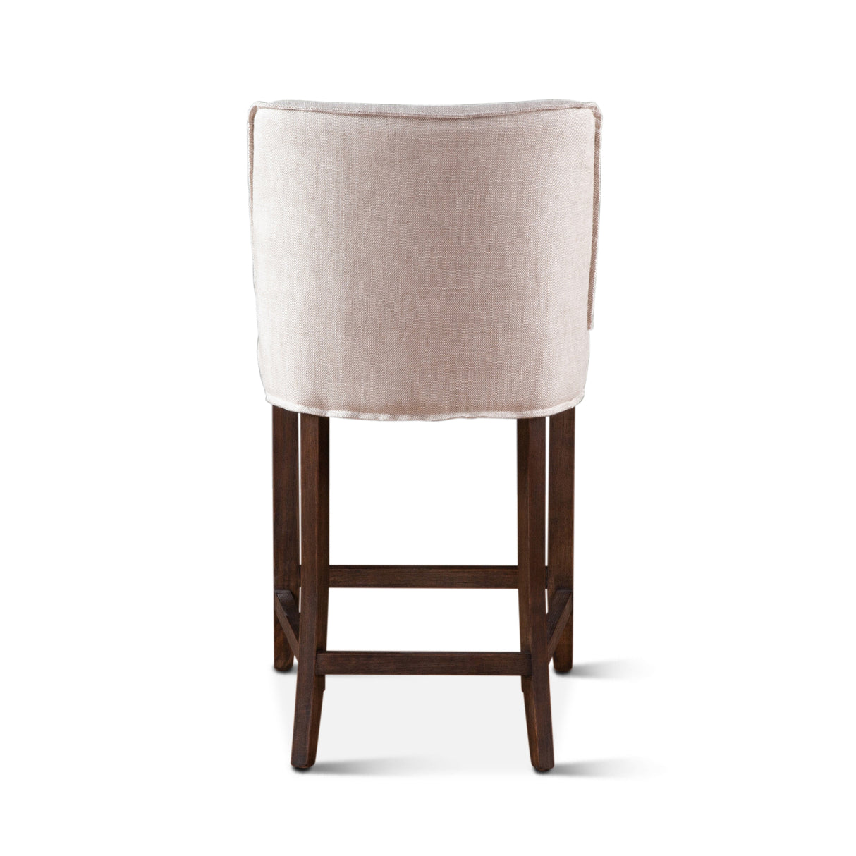 Buddy 20" Counter Chair in Beige Linen with Dark Legs by Home Trends & Design at Eve Furniture
