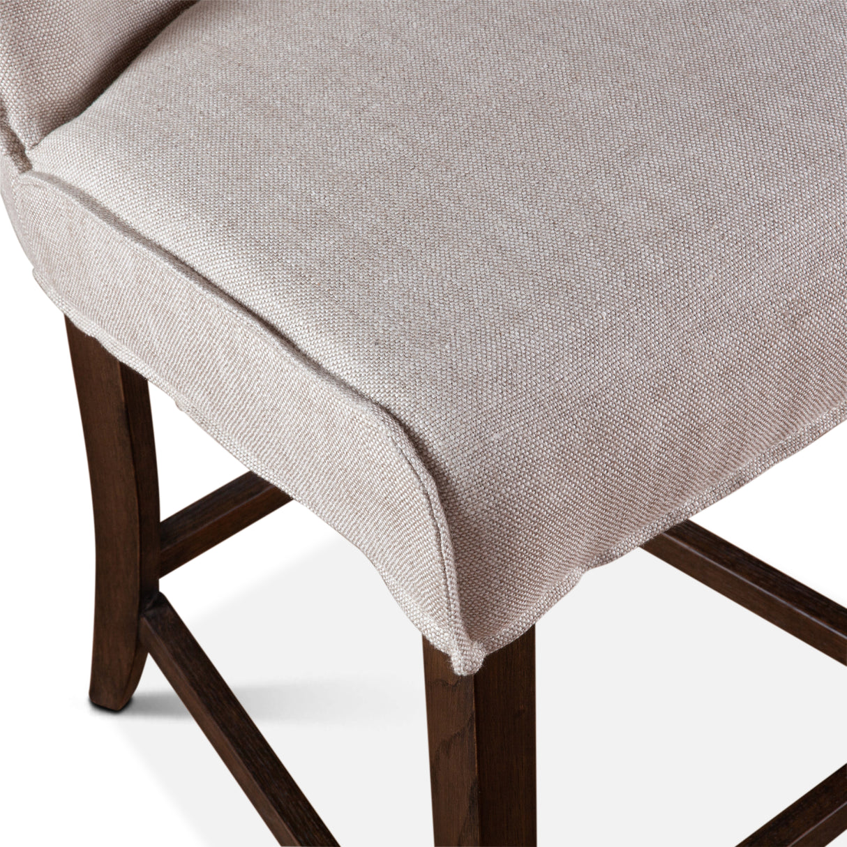Buddy 20" Counter Chair in Beige Linen with Dark Legs by Home Trends & Design at Eve Furniture