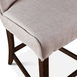 Buddy 20" Counter Chair in Beige Linen with Dark Legs by Home Trends & Design at Eve Furniture