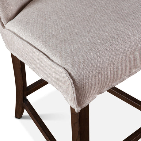 Buddy 20" Counter Chair in Beige Linen with Dark Legs by Home Trends & Design at Eve Furniture