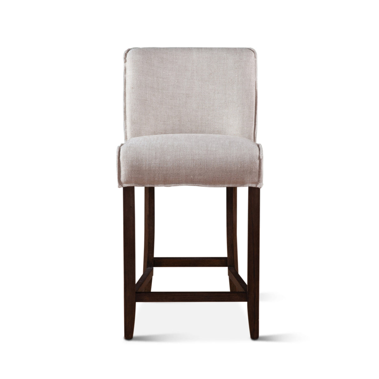 Buddy 20" Counter Chair in Beige Linen with Dark Legs by Home Trends & Design at Eve Furniture