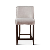 Buddy 20" Counter Chair in Beige Linen with Dark Legs by Home Trends & Design at Eve Furniture