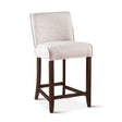 Buddy 20" Counter Chair in Beige Linen with Dark Legs by Home Trends & Design at Eve Furniture