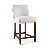 Buddy 20" Counter Chair in Beige Linen with Dark Legs by Home Trends & Design at Eve Furniture