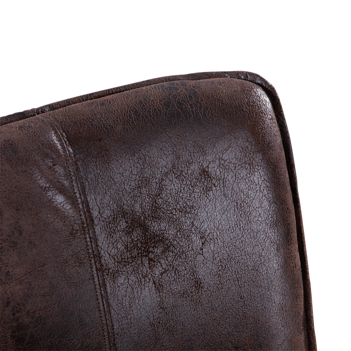 Buddy 20" Counter Chair in Dark Brown Leather with Matte Brown Legs by Home Trends & Design at Eve Furniture