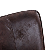 Buddy 20" Counter Chair in Dark Brown Leather with Matte Brown Legs by Home Trends & Design at Eve Furniture