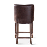 Buddy 20" Counter Chair in Dark Brown Leather with Matte Brown Legs by Home Trends & Design at Eve Furniture