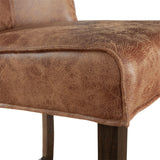 Buddy 20" Counter Chair in Tan Leather with Matte Brown Legs by Home Trends & Design at Eve Furniture