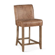 Buddy 20" Counter Chair in Tan Leather with Natural Legs by Home Trends & Design at Eve Furniture