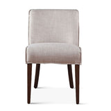 Buddy 20" Dining Chair in Beige Linen with Dark Legs, Set of 2 by Home Trends & Design at Eve Furniture